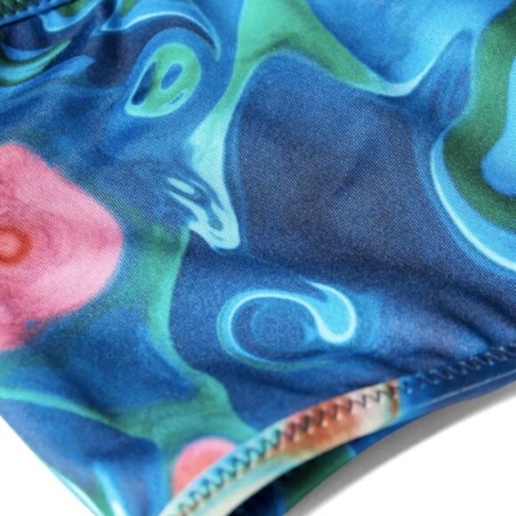NWT House Of Sunny Losing My Favourite Game Printed Bikini Bottoms Sz. 6 - Picture 3 of 5